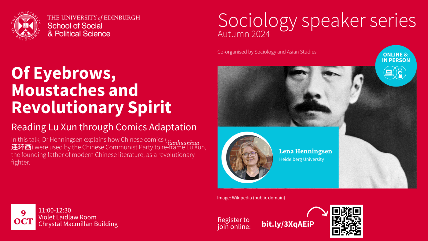 Lena Henningsen to Deliver a Talk at Edinburgh on Lu Xun in Lianhuanhua on 9 October